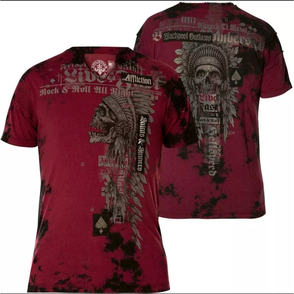 AFFLICTION Men's T-Shirt S/S BRIXTON TRIBE Premium